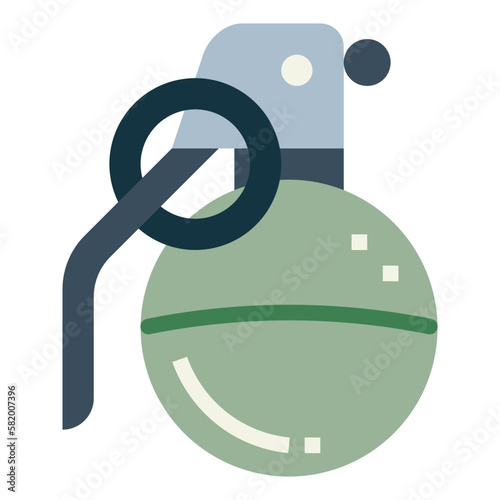 grenade flat icon style
