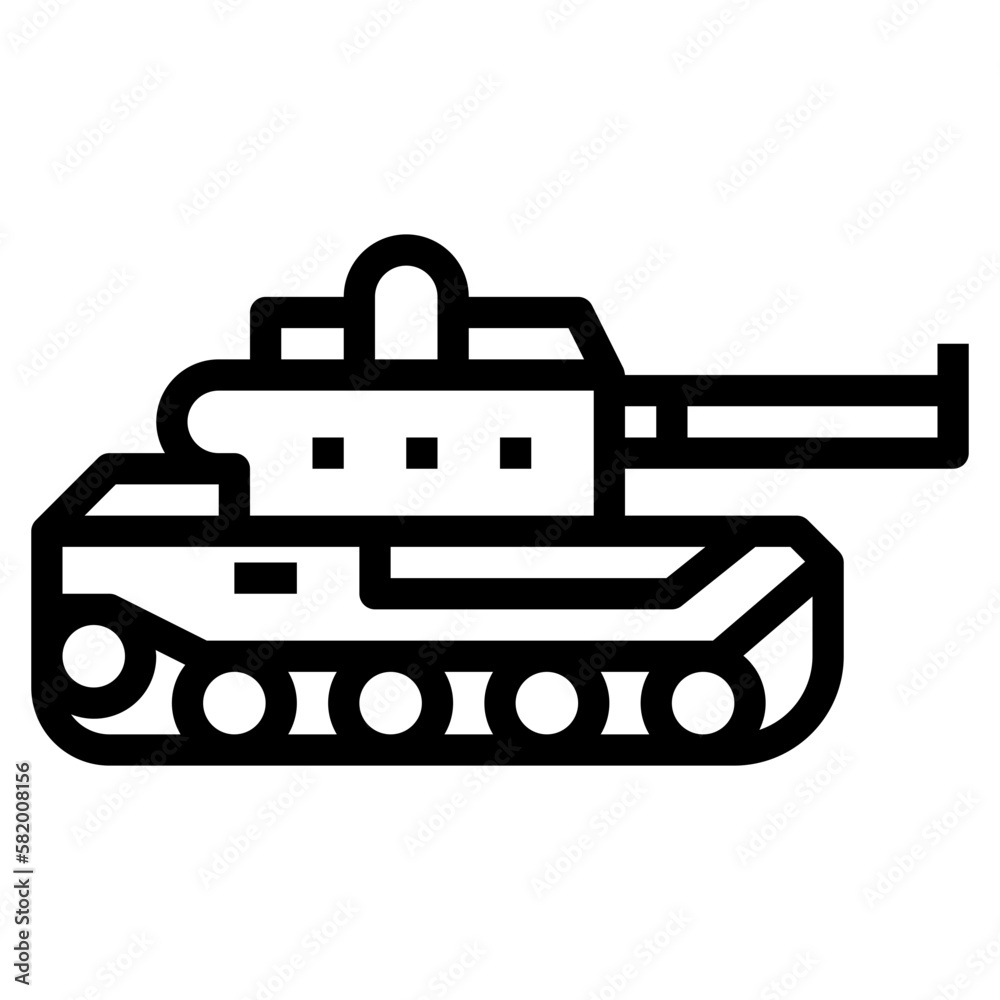 tank line icon style