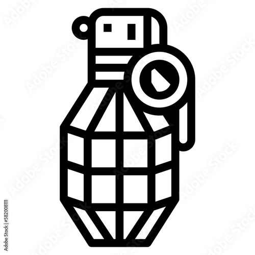 grenade line icon style