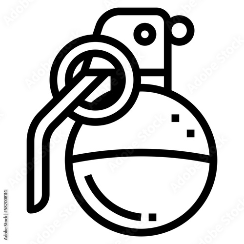 grenade line icon style