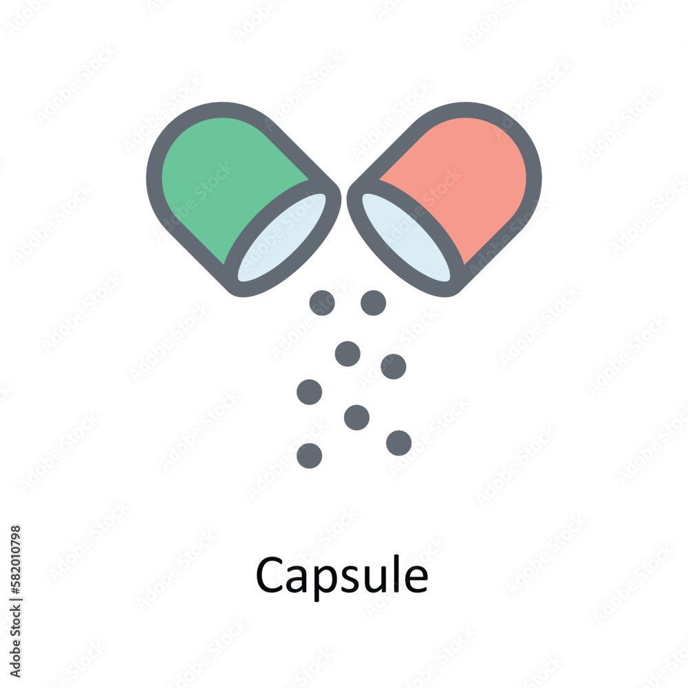 Capsule Vector Fill outline Icons. Simple stock illustration stock Capsule Vector Fill outline Icons. Simple stock illustration stock