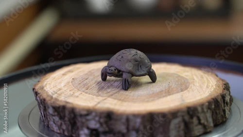 Ceramics, a ceramic product made with their own hands on a potter's wheel, a mug.