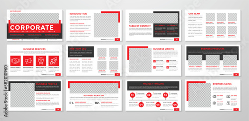 multipurpose presentation template design with clean style and modern layout use for business annual report