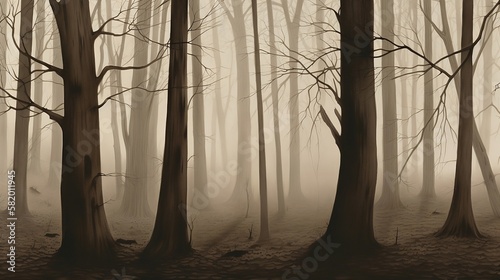  Ethereal Dreams   a painting of a misty forest  evoking a sense of wonder and ethereal beauty  Generative AI  Illustration
