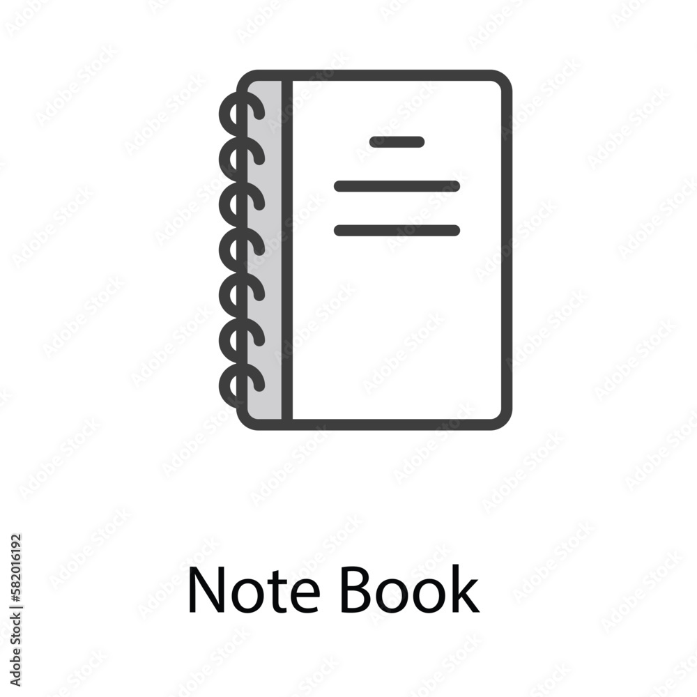 Note book icon design stock illustration Note book icon design stock illustration