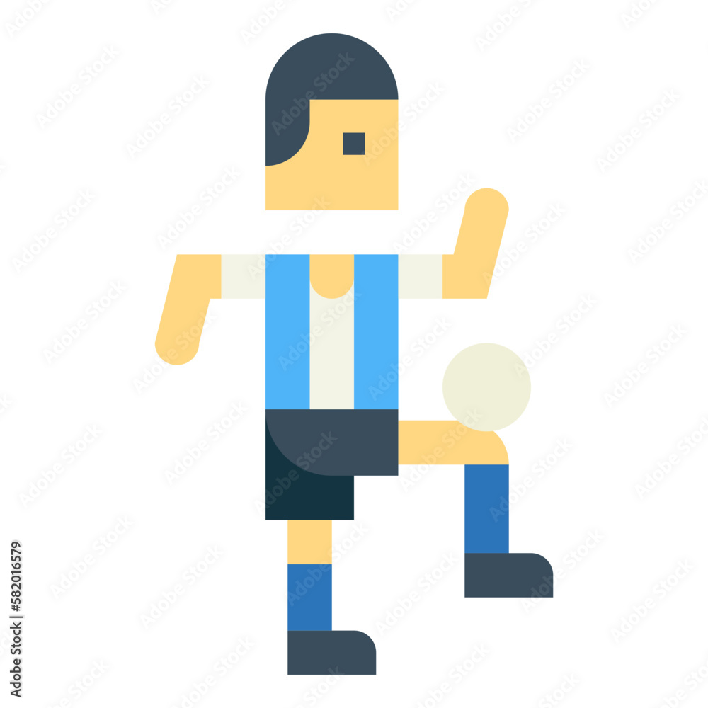 football player flat icon style football player flat icon style