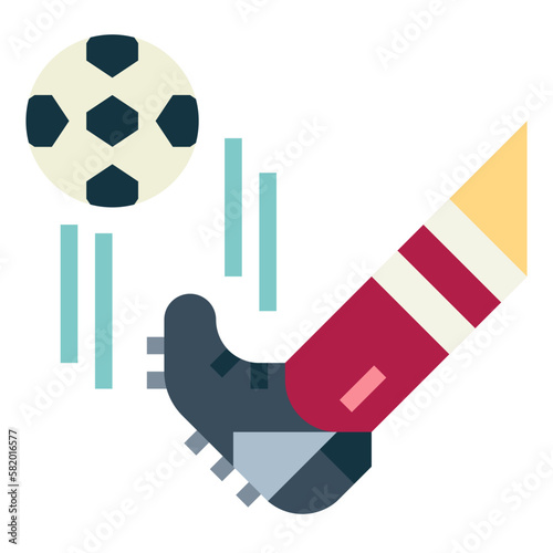 kick flat icon style
