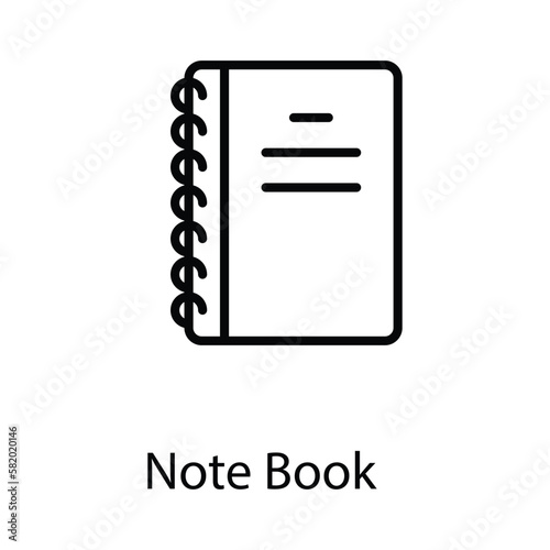 Note book icon design stock illustration
