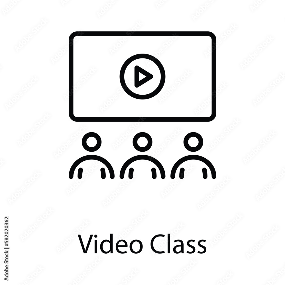 Video class icon design stock illustration Video class icon design stock illustration