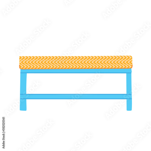 room bench bedroom cartoon vector illustration