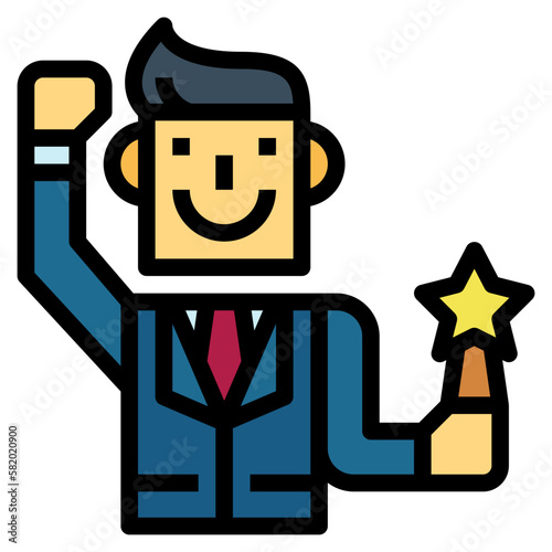 actor filled outline icon style