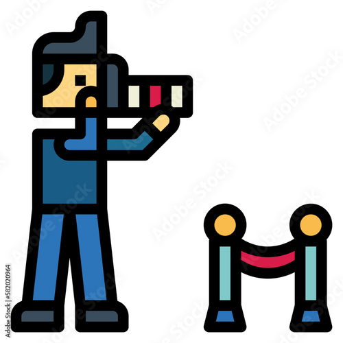paparazzi filled outline icon style