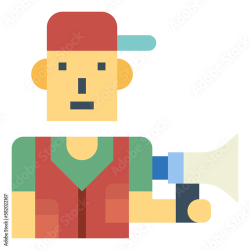 film director flat icon style