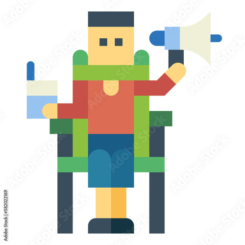 film director flat icon style