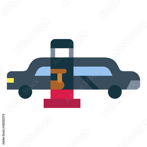 limousine flat icon style