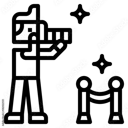 paparazzi line icon style