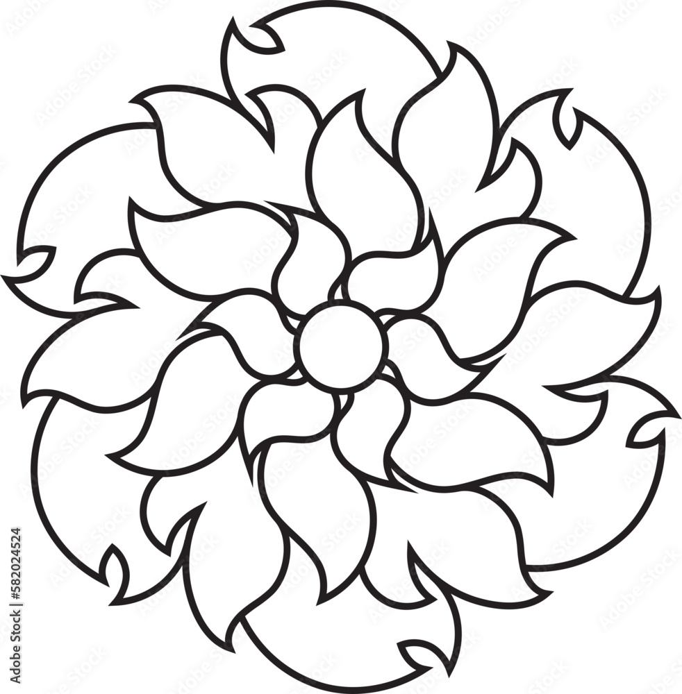 Fototapeta premium Flower Mandala Element