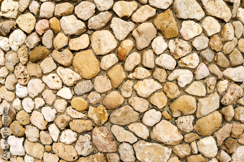 Natural limestone wall.
