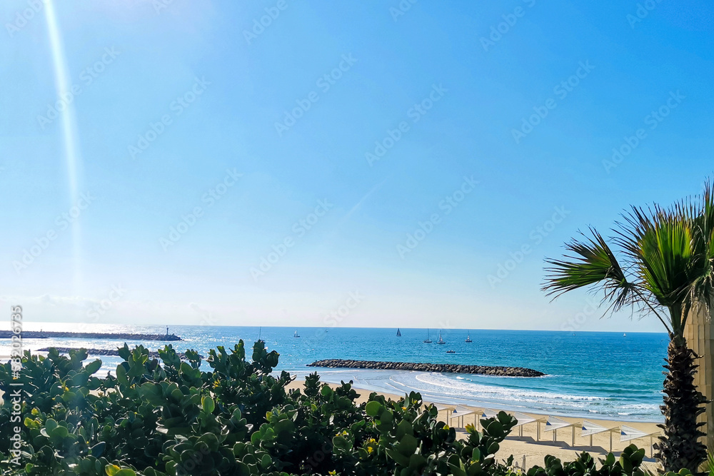 Beach on the Mediterranean coast Beach on the Mediterranean coast
