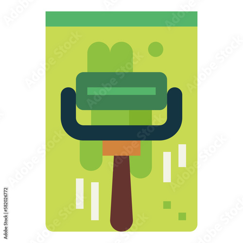 printmaking flat icon style