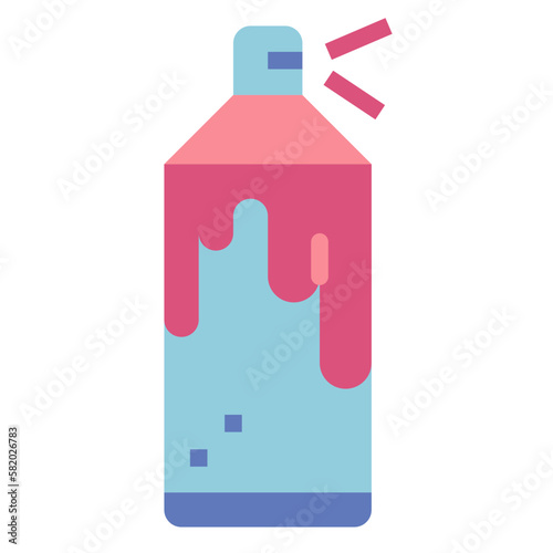spray can flat icon style