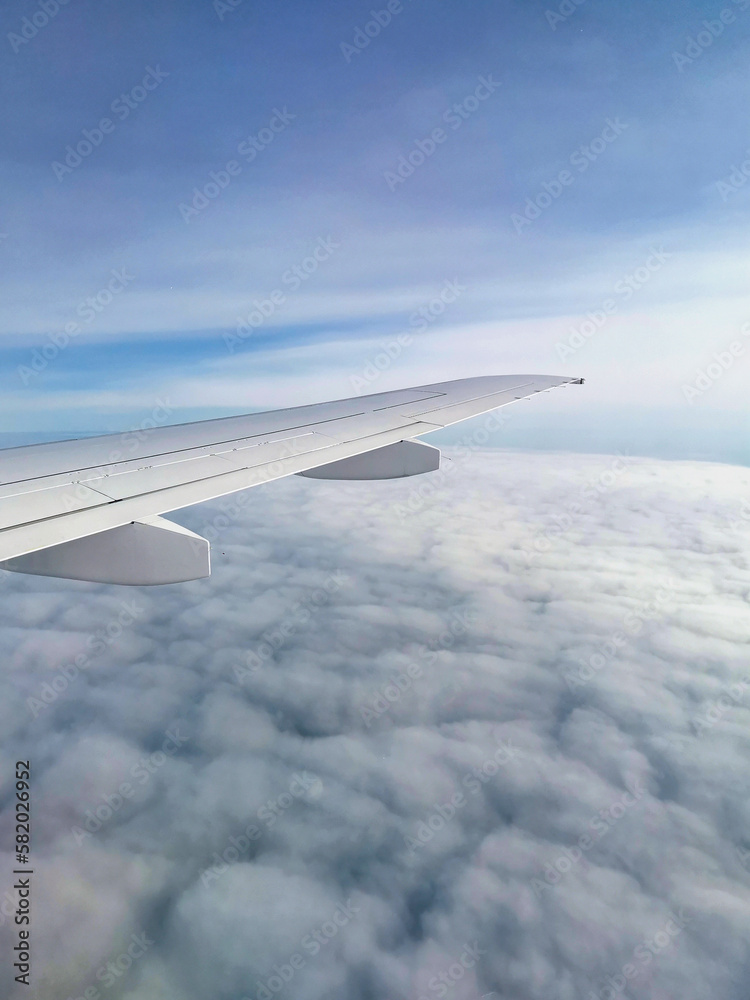 Obraz premium Aerial view from porthole