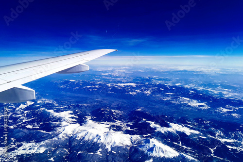 Aerial view from porthole