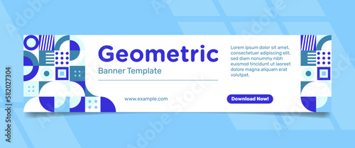 Geometric Blue Banner Design