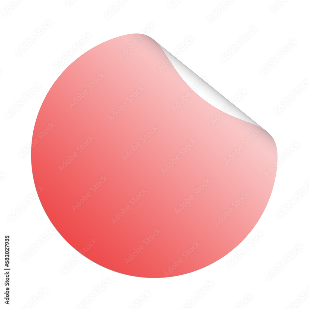 Roter runder Aufkleber, 2D-Illustration Roter runder Aufkleber, 2D-Illustration