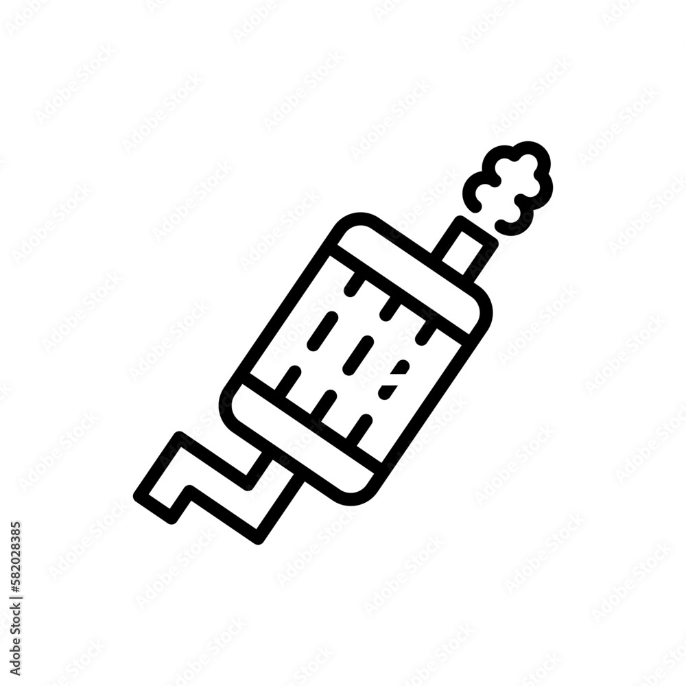 Exhaust icon in vector. illustration Exhaust icon in vector. illustration