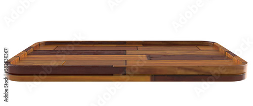 Wooden Tray 3D Render