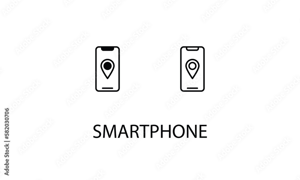 Smartphone double icon design stock illustration Smartphone double icon design stock illustration