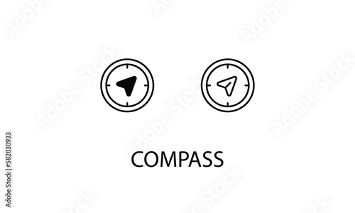 Compass double icon design stock illustration