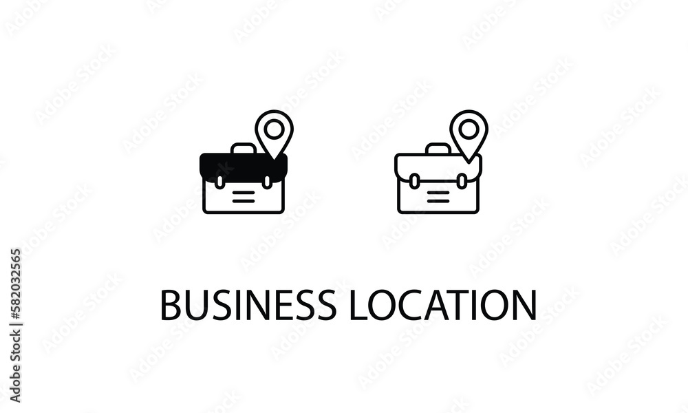Business location double icon design stock illustration Business location double icon design stock illustration