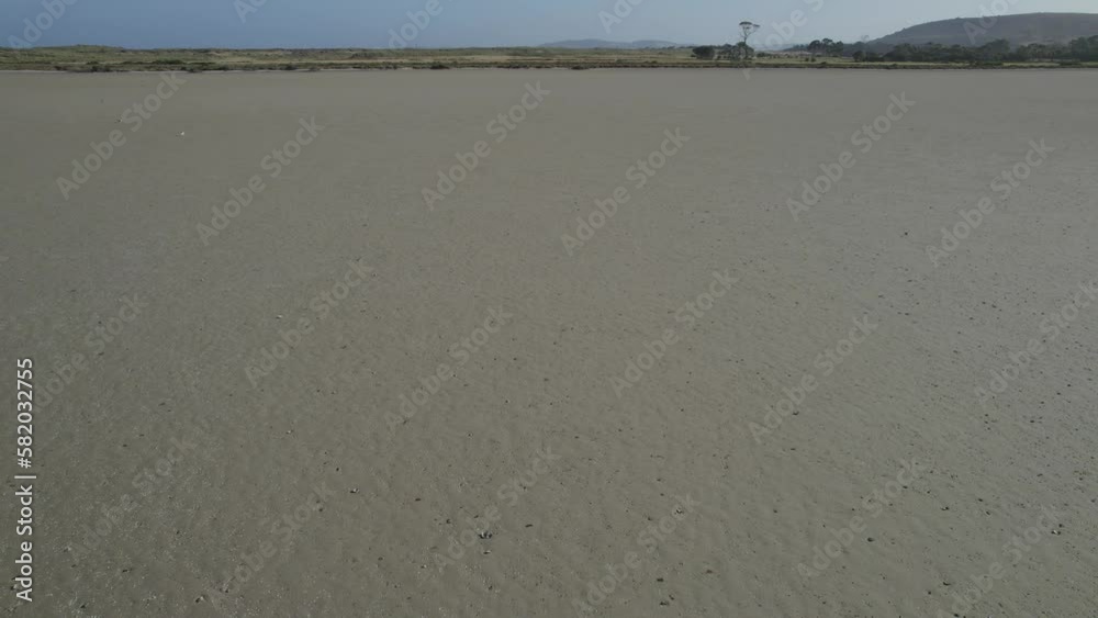 Speaks Bay During Low Tide Near South Arm Nature Recreational Area In Tasmania, Australia. low aerial Speaks Bay During Low Tide Near South Arm Nature Recreational Area In Tasmania, Australia. low aerial