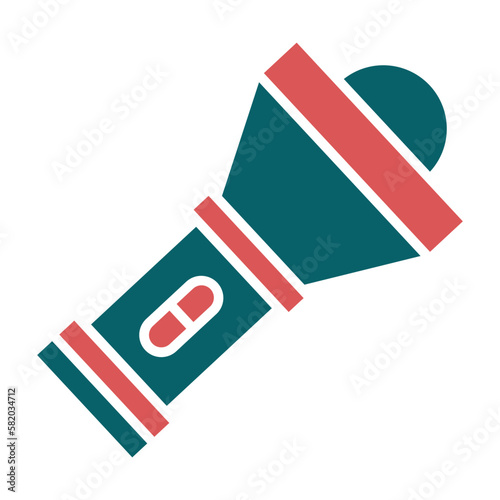 Vector Design Flashlight Icon Style