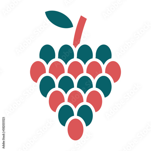 Vector Design Grapes Icon Style