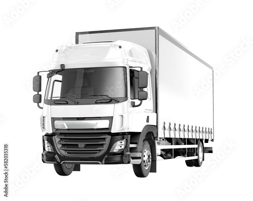 cargo truck isolated on transparent background vehicle lorry transport
