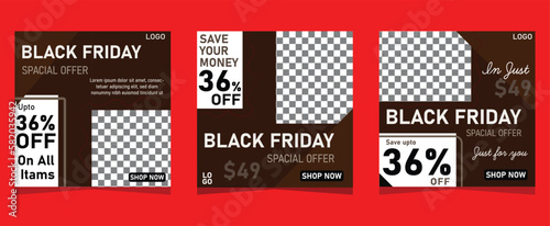 Set of Editable minimal square banner templates for promotion. Social Media Post Banner for Fashion sale promotion. Social media post design for marketing. Web internet ads. EPS 10 Vector.