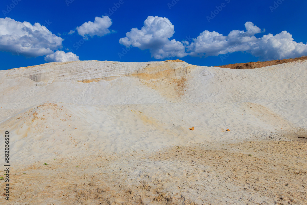 View of the white sand hills