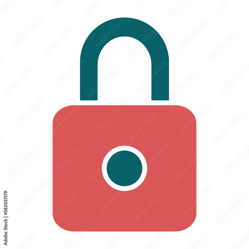 Vector Design Locked Icon Style Vector Design Locked Icon Style