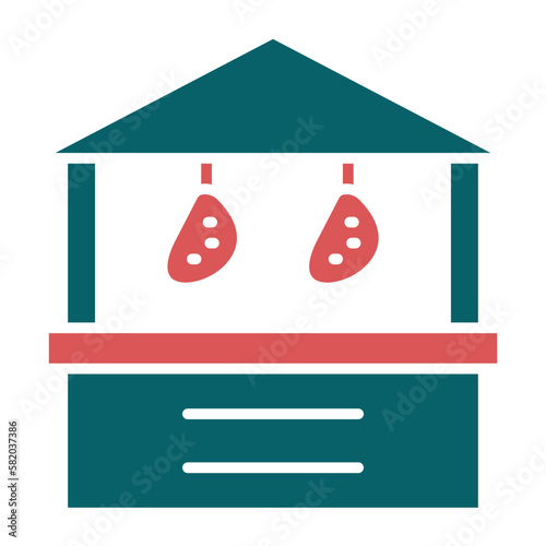 Vector Design Meat Stall Icon Style