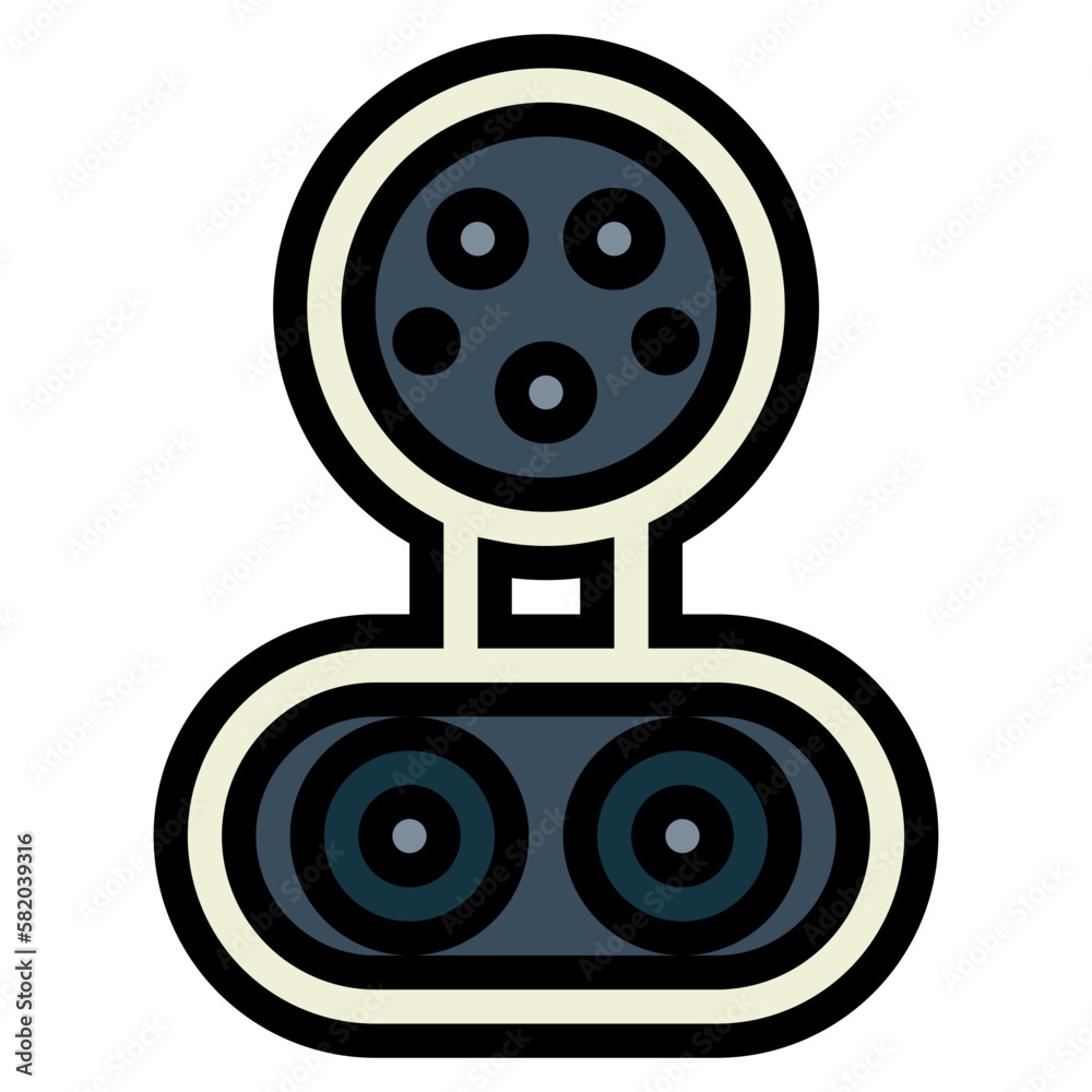 charging plug filled outline icon style charging plug filled outline icon style