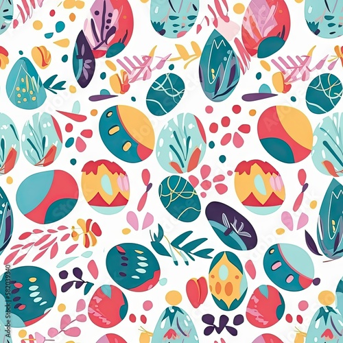 Colorful Easter eggs pattern