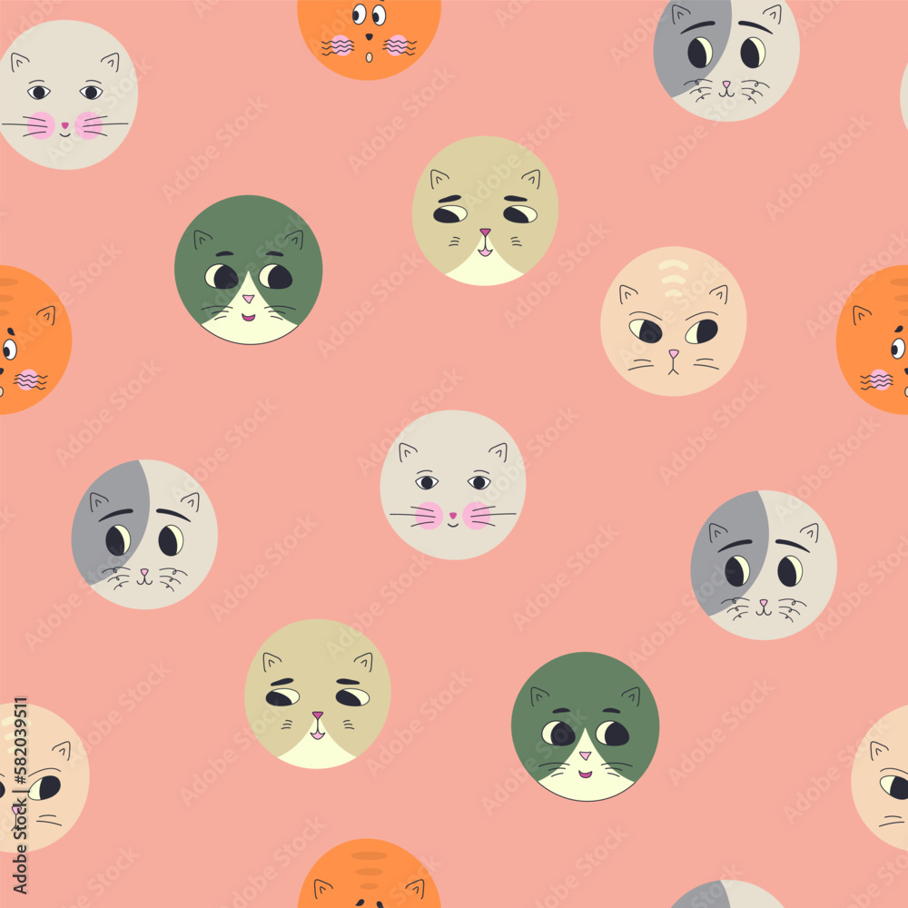 Funny cat face, abstract personage, mascot design, funny face, cute icon. Funny cat face, abstract personage, mascot design, funny face, cute icon.