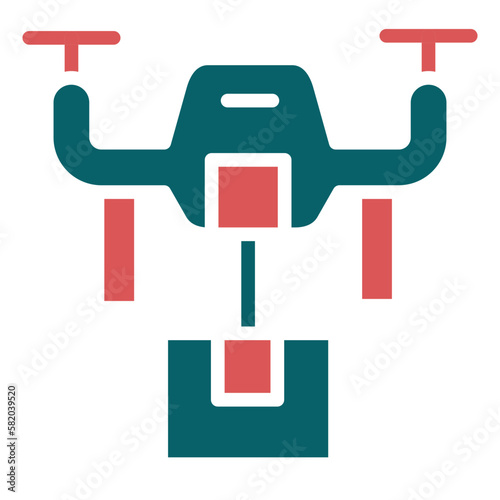 Vector Design Drone Delivery Icon Style