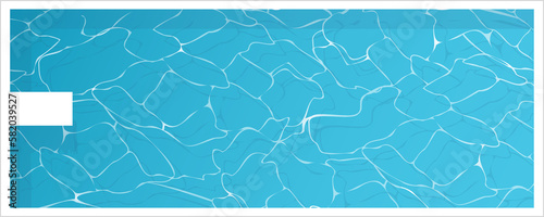 Swimming pool top view for design. Rectangular form of  outdoor pool. PNG image. Flat design.  Outdoor element isolated for landscape project  plan of yard  map of city.