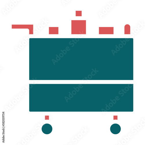 Vector Design Airplane Food Trolley Icon Style