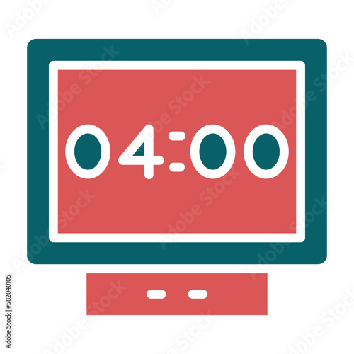 Vector Design Digital Clock Icon Style