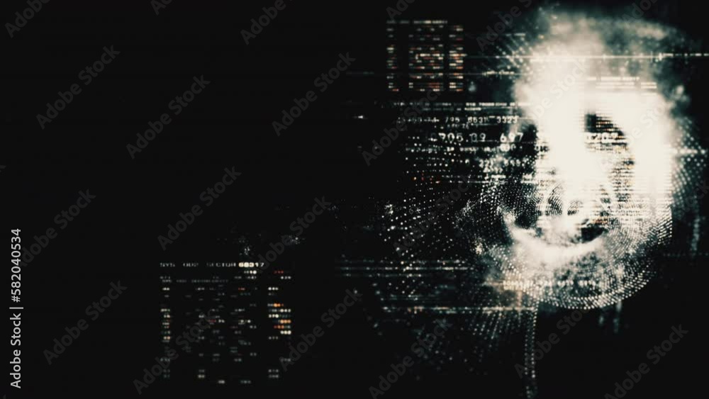 Advanced data matrix telemetry, meta, metaverse, and encrypt source code database numbers simulation in cyber space environment for head up display background